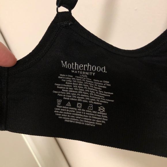 Motherhood Maternity Nursing Bra, Black, Size Large - Picture 5 of 6